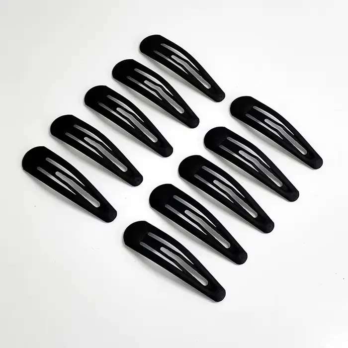 10 pièces de pinces à cheveux noires simples pour femmes, idéales pour fixer la frange et le peignoi