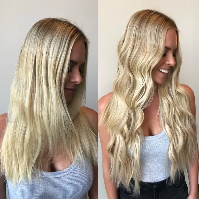 Extensions de cheveux humains à trame génie