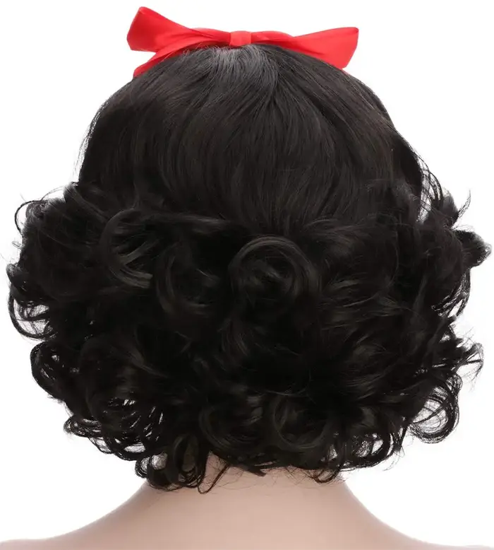 Perruque de princesse blanche-neige pour filles et femmes adultes