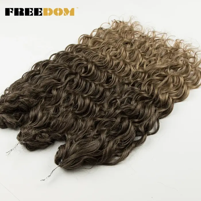 Extensions de cheveux synthétiques tressées Deep Wave Jessica Hair, 20 pouces, 300g, couleur ombrée 