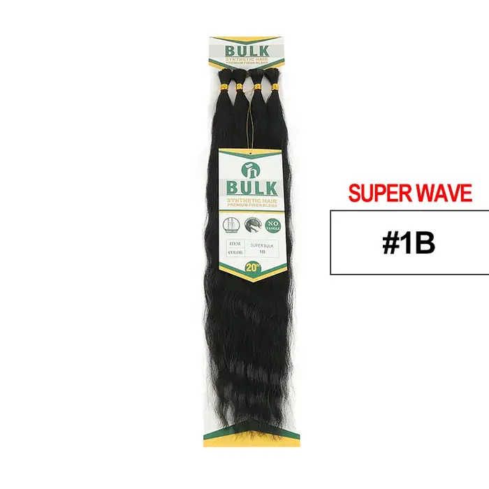 Extensions de cheveux synthétiques noirs blond miel super ondulés en vrac sans trame pour femmes