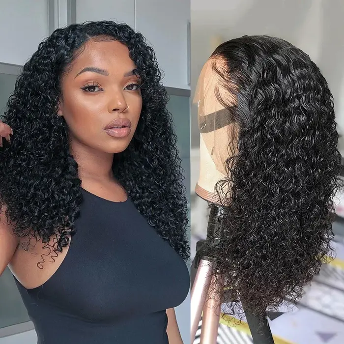 Curly Bob Human Hair Wigs 13x4 Lace Closure Wig 180% Short Bob Pixie Cut Kinky Curly Lace Front Huma