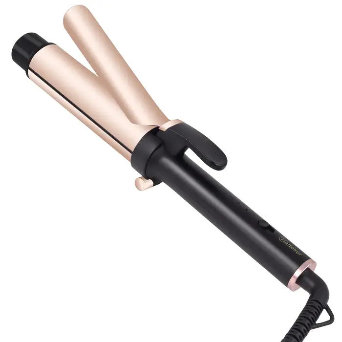 Hatteker fer à friser électrique pour femmes contrôle de température à 3 niveaux en céramique protection des cheveux
