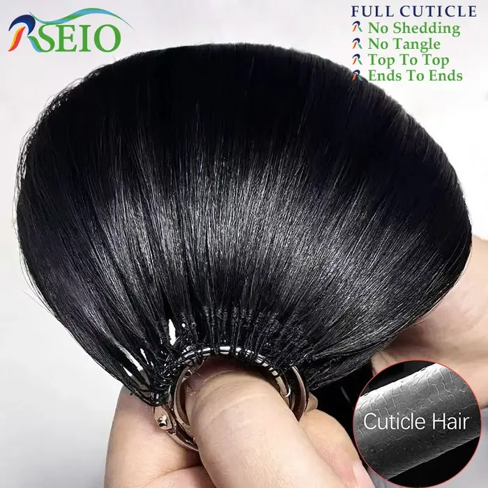 RSEIO plume nouvelles extensions de cheveux droite naturel réel
