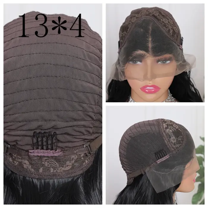 Perruque Lace Frontal Wig synthétique lisse et douce