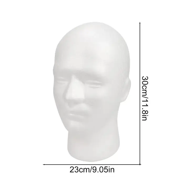 Tête de Mannequin pour hommes, chapeaux, support de modèle, casquette pratique en mousse, affichage 
