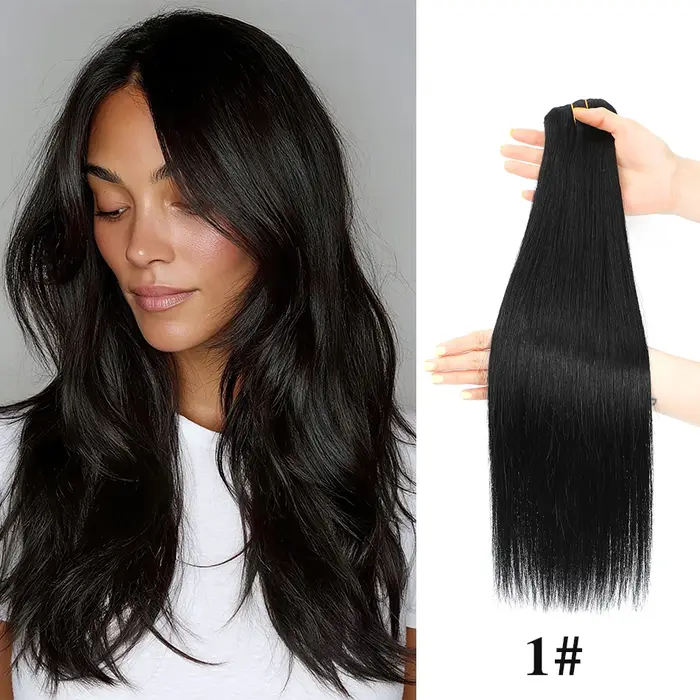 Extensions de cheveux à clipser 85-120g, 100% cheveux humains vierges Remy, 7 pièces, cheveux brésil