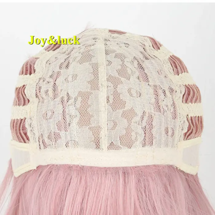 Perruque double queue de cheval bouclée style Lolita Kawaii rose