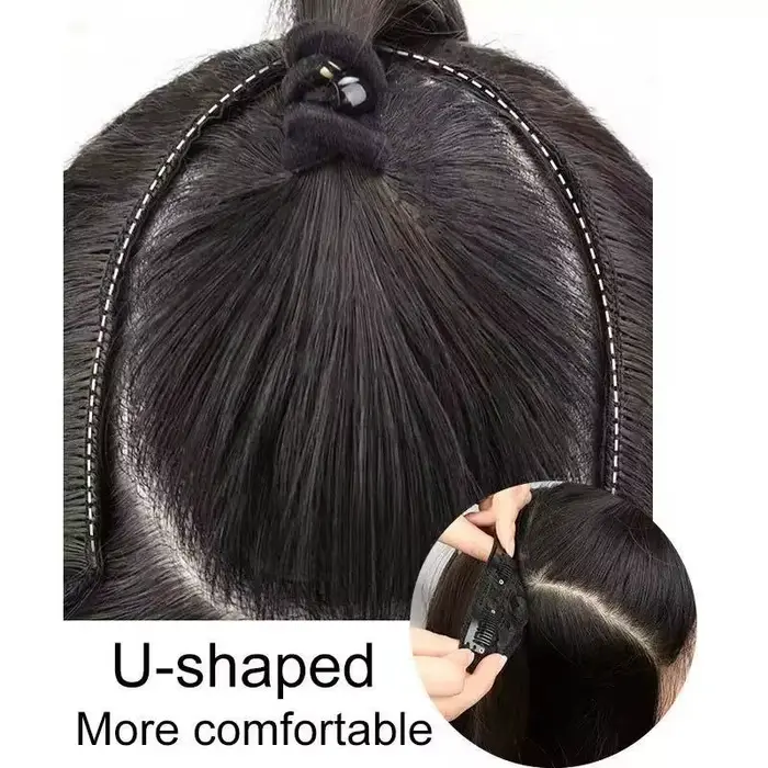 22/24 pouces synthétique en forme de V couches 4 Clips longue Extension de cheveux raides mode posti