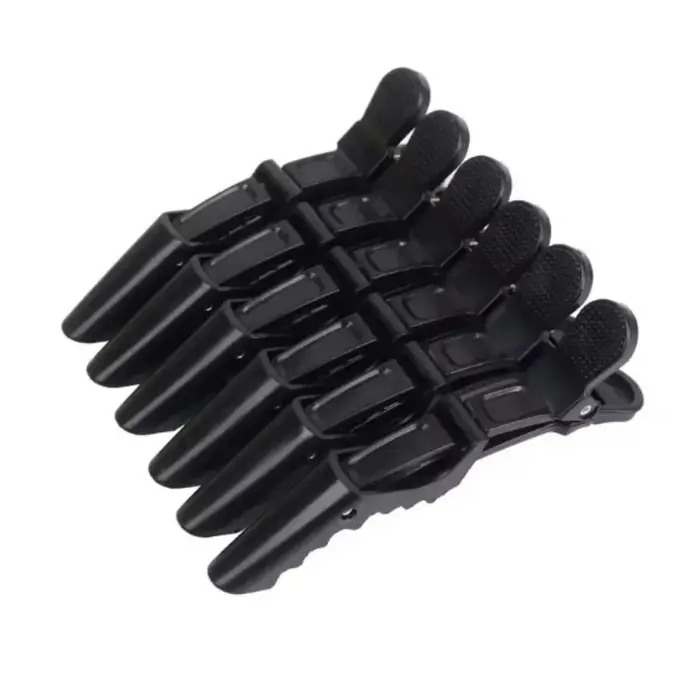 6 pinces à cheveux en alligator, pinces de coiffure, pinces à cheveux de barbier, pinces crocodile, 