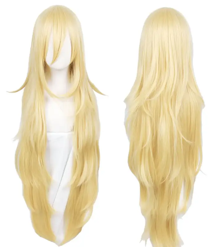 Linfairy – perruque synthétique longue Blonde Rachel