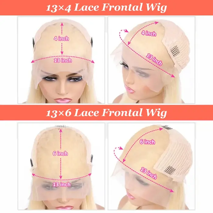 36 pouces # 613 miel blond 220% densité vague de corps 13x4 13x6 HD Transparent dentelle frontale pe