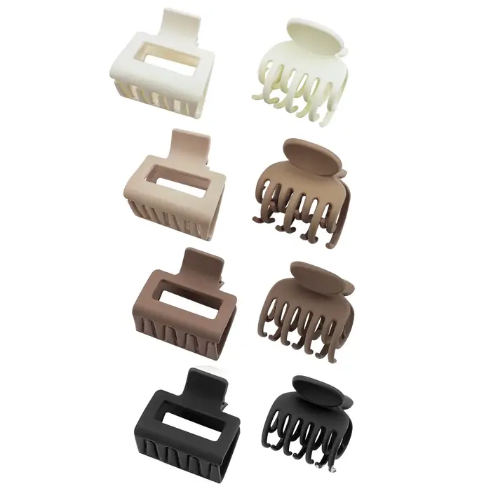Edium-Pinces à cheveux à griffes pour femmes, 256, 2 ", rectangle, 1.6", double dents de nucléus, pe
