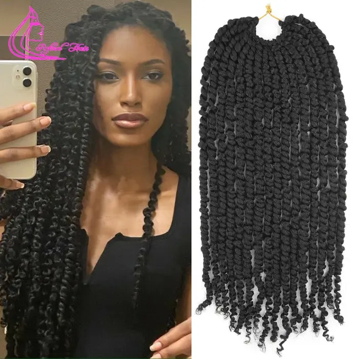 Cheveux synthétiques pré-torsadés Passion Twist pour crochet
