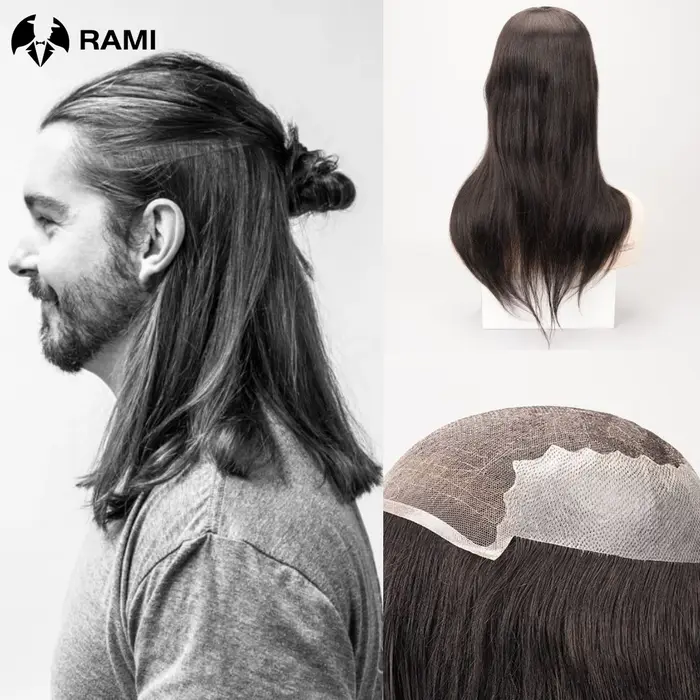 Q6 cheveux longs hommes toupet