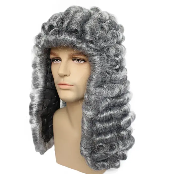 Queensland Lawyer Cosplay Perruque pour Femme, Blanc Bouclé, Cheveux Synthétiques, Halloween, Noël, 