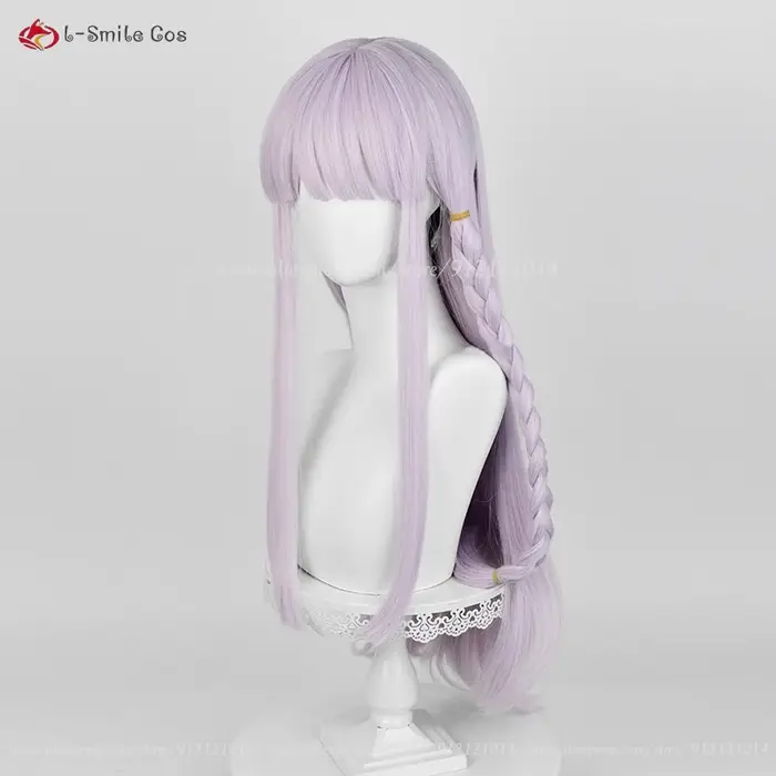 Kirigiri Kyoko Cosplay perruque 80 cm violet clair perruques pour femmes