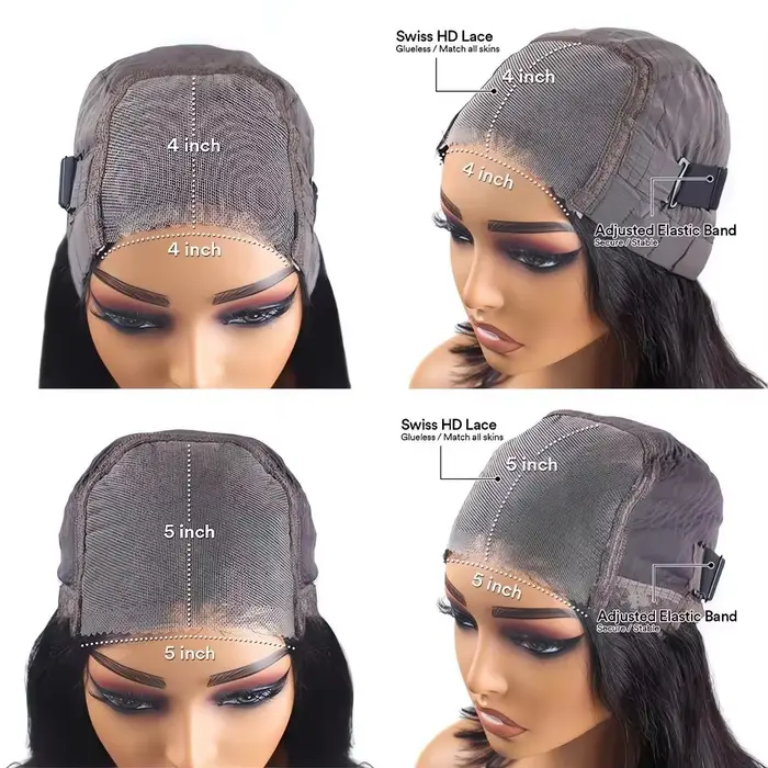 Perruque Bob 4x4 5x5 sans colle, prête à porter, en cheveux humains, ondulée, pré-épilée, sans ferme