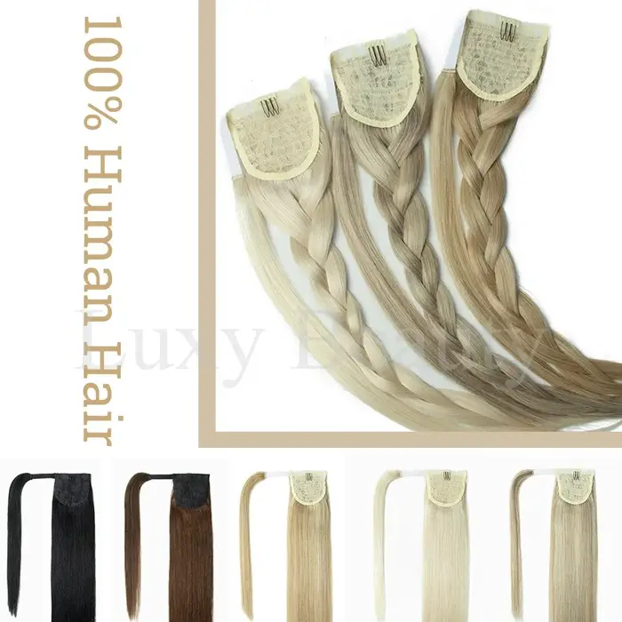 Clip en queue de cheval Extensions de cheveux humains