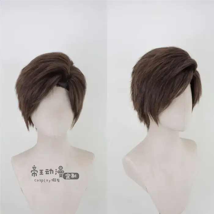 Perruque de cosplay Re9 REQ Leon pour homme