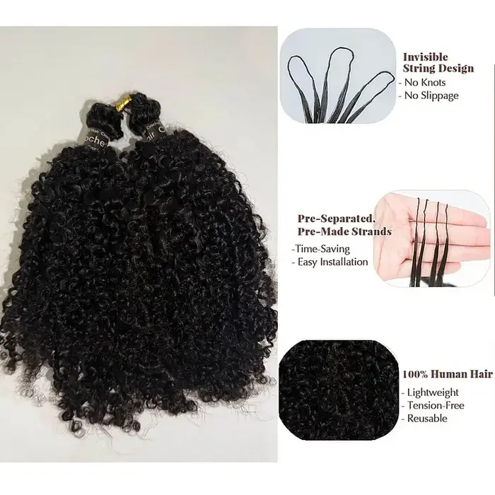 Extensions de cheveux au crochet sans nœuds