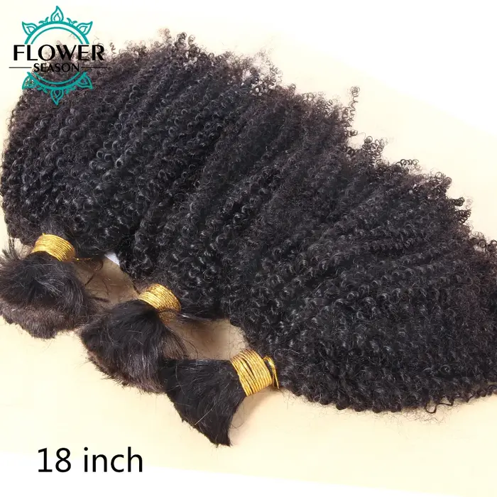 Afro Kinky Curly Human Hair Bulk