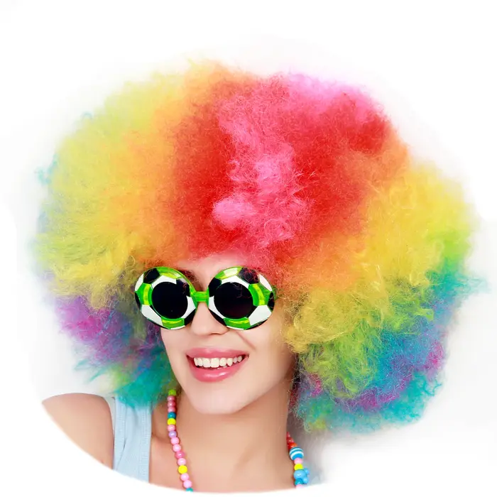 Perruque Afro Synthétique de Style Hip-Hélicoptère