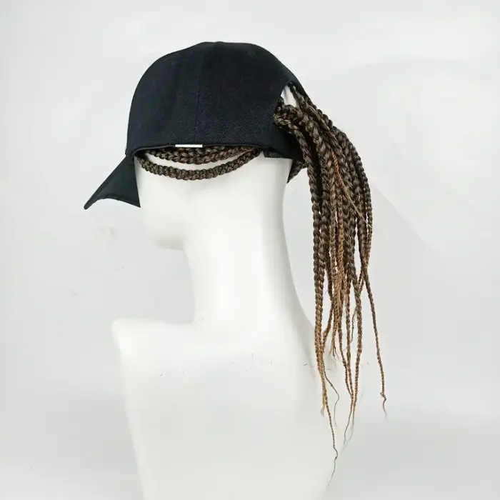 Ensemble d'extensions de cheveux tressés synthétiques pour hommes et femmes