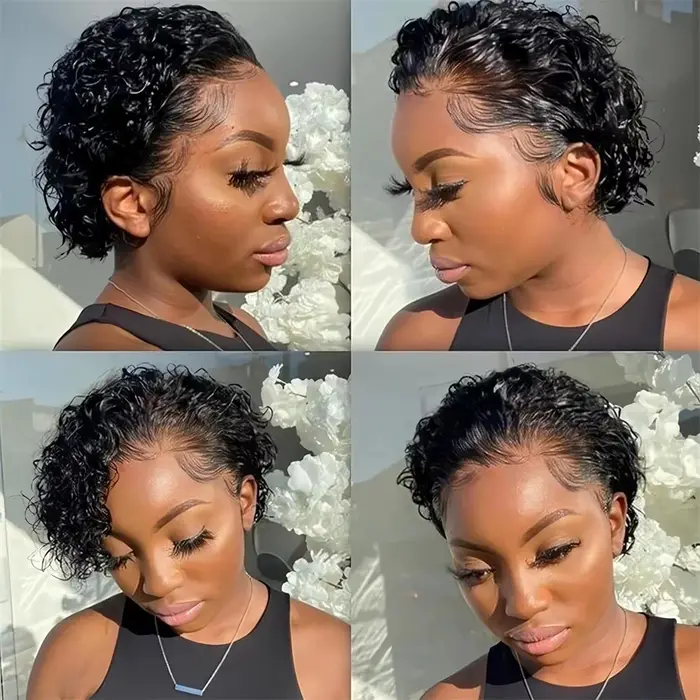 Perruque Lace Frontal Wig 100% naturelle bouclée