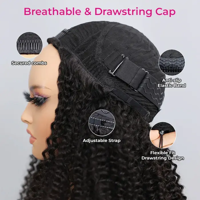 Perruques sans colle 300% en cheveux humains