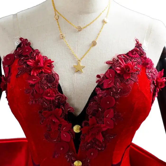 Aerith Gainsborough femmes Cosplay Anime jeu Final Cos fantaisie VII perruque Sexy robe rouge déguisement