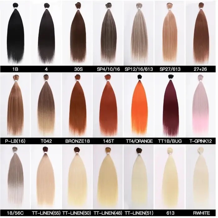 Mèches synthétiques naturelles lisses pour Salon de coiffure