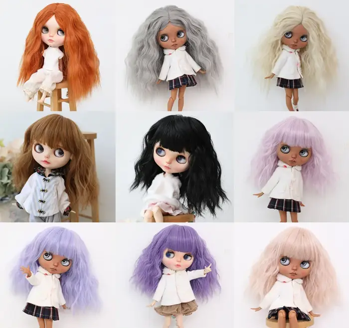 Perruque Blyth bouclée instantanée, une collection de cheveux, 9-10 pouces