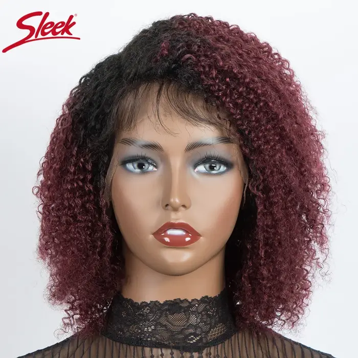 Perruques élégantes Jerry Curly 13x5x1 T Lace Frontal en cheveux humains