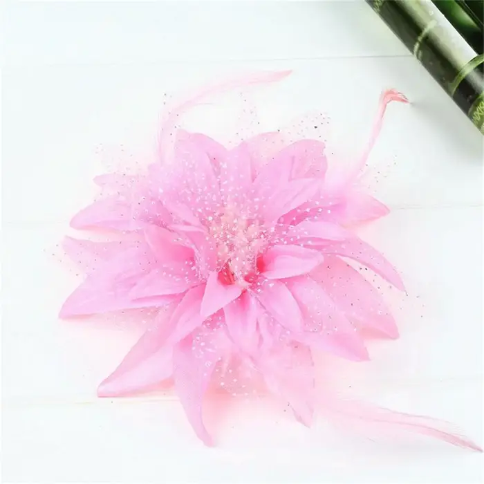 Plume fleur pince à cheveux perle Corsage mariée mariage cheveux accessoires dame bal broche mariage