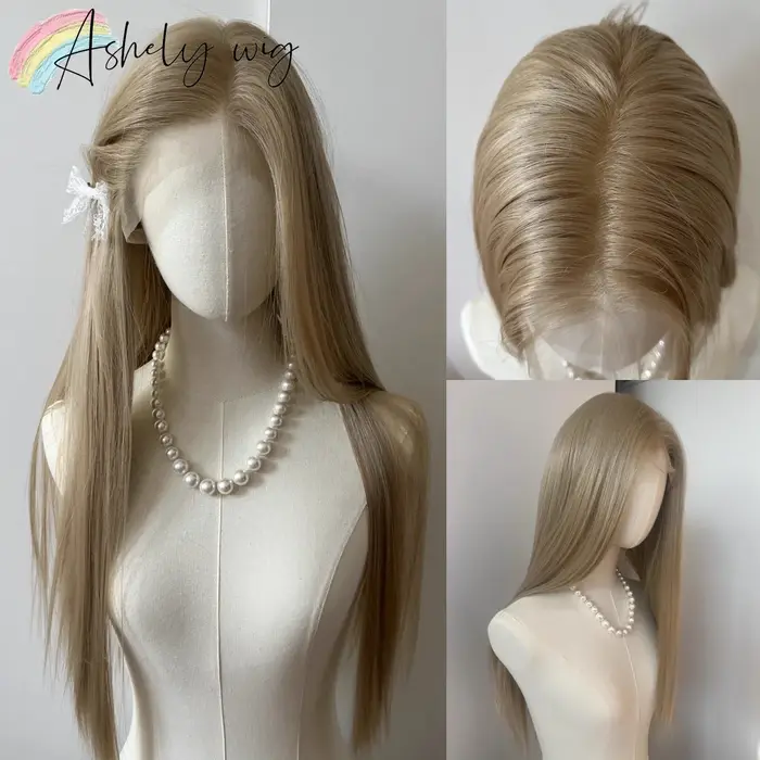 Perruque Lace Front Wig synthétique lisse et longue