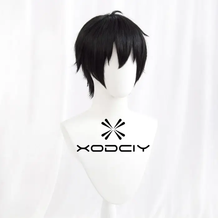Perruque Cosplay Kirito Yuuki en Fiber de résistance à la chaleur