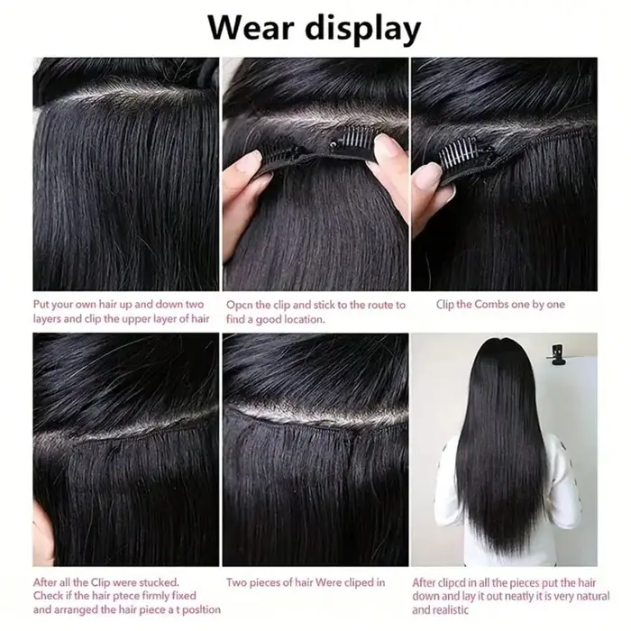 Extensions de cheveux à clipser