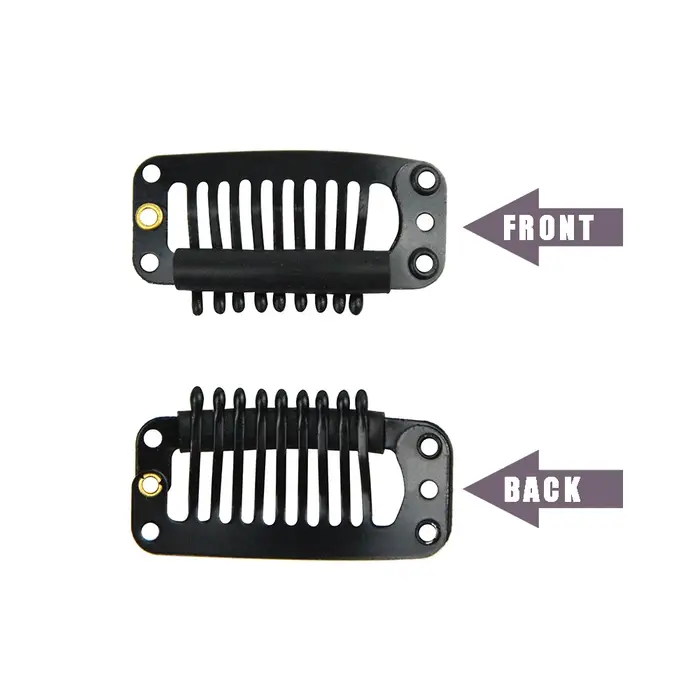 Clips d'extension de cheveux à 9 dents
