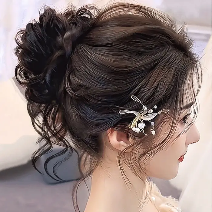 Extension de Chignon synthétique en désordre