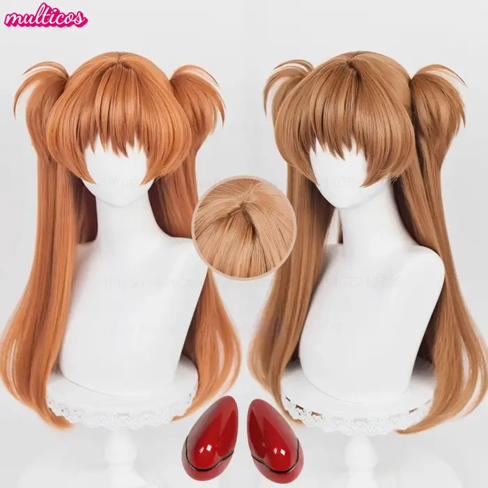 Perruque de Cosplay Anime EVA Asuka Langley Soryu de haute qualité
