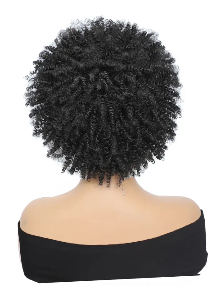 Perruque Synthétique Afro Bouclée et Torsadée