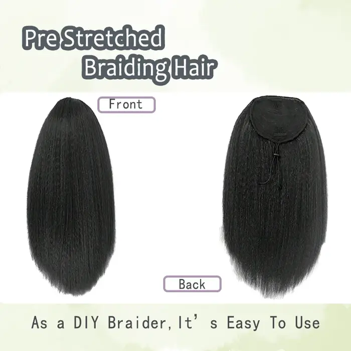Perruque synthétique Yaki Kinky Straight de 22/28/30 pouces, prête à porter, sans colle, pré-épilée et pré-coupée, pour femmes noires
