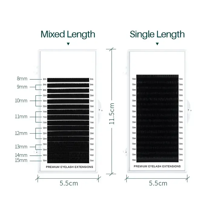 Lash Romance 16 rangées Volume russe Extensions de cils beauté naturel coréen PBT soie vison