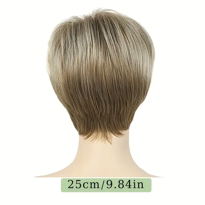 Perruque synthétique courte blonde bob avec frange