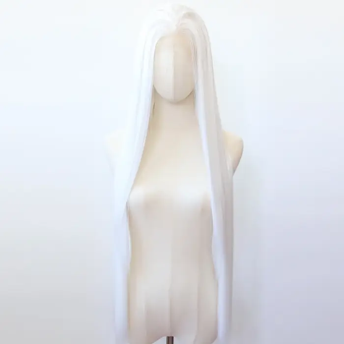 Perruque Lace Front Wig synthétique blanche