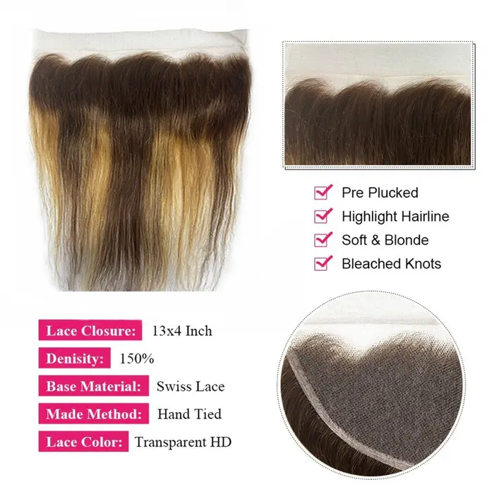 # 4/27 Lots de mèches colorées avec closure