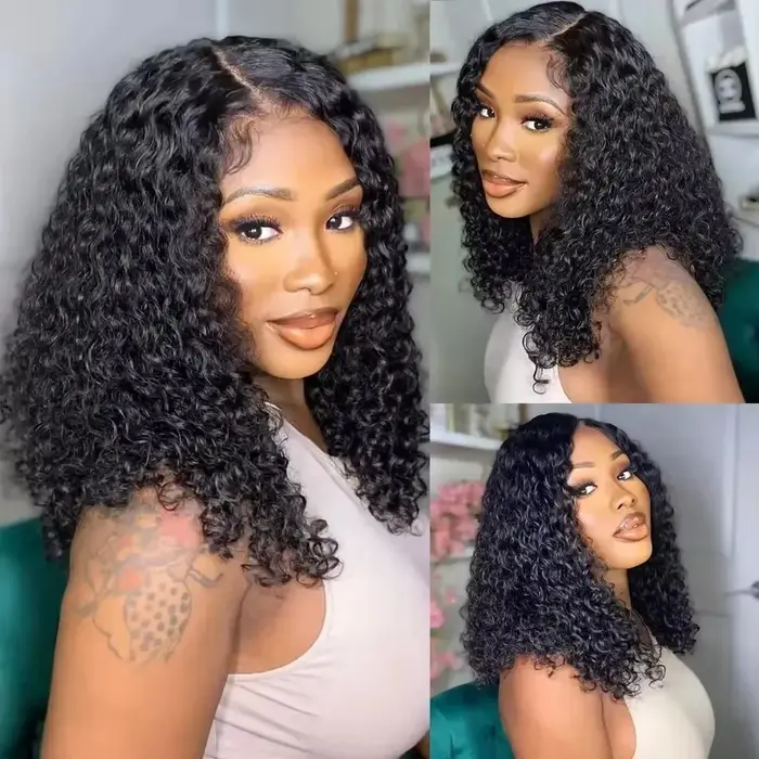 Perruque Lace Front Wig synthétique bouclée profonde