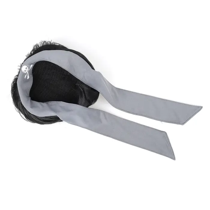 Perruque synthétique de coiffure pirate avec bandana
