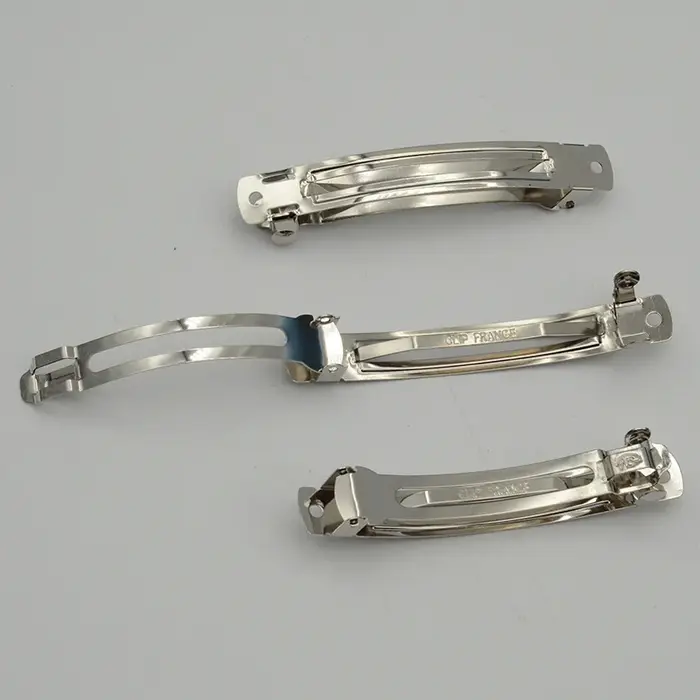 Barrettes françaises en métal argenté